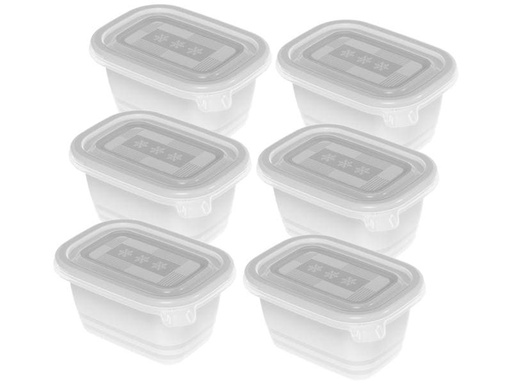 [90135114 1125118] Rotho Vorratsbehälter Freeze 6 Stück, 0.25 l, Transparent