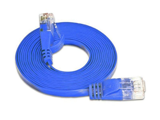 [90135288 314614] SLIM Slimpatchkabel RJ-45 - RJ-45, Cat 6, UTP, 0.25 m, Blau