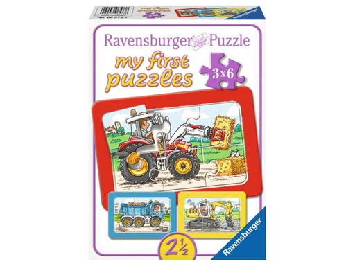 [90135335 640772] Ravensburger Puzzle Bagger,Traktor und Kipplader