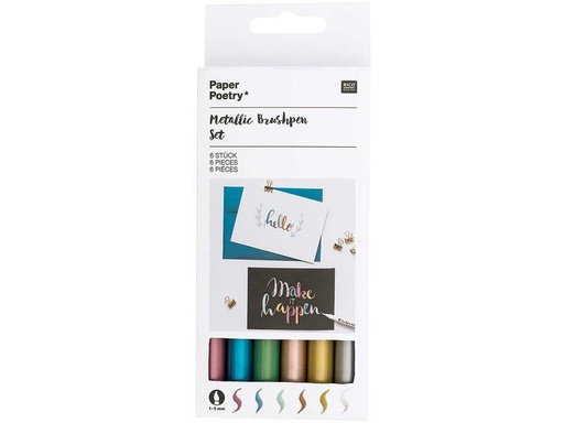 [90135348 1167121] Rico Design Brushpen 1-5 mm 6 Stück