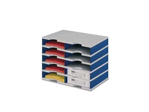 [90135372 830893] Styro Dokumentenablage styrodoc duo  Standard, Blau, 10 Fächer