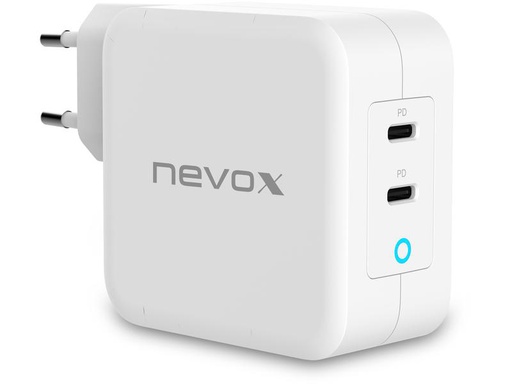 [90135470 1205061] Nevox USB-Wandladegerät Dual USB-C Power Delivery 100 W