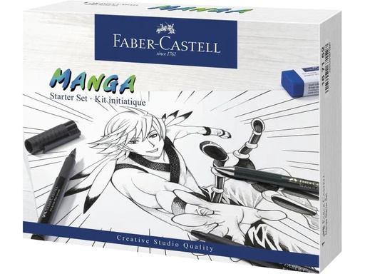 [90135800 924240] Faber-Castell Tuschestift PITT Artist Manga Starter Set 19-teilig