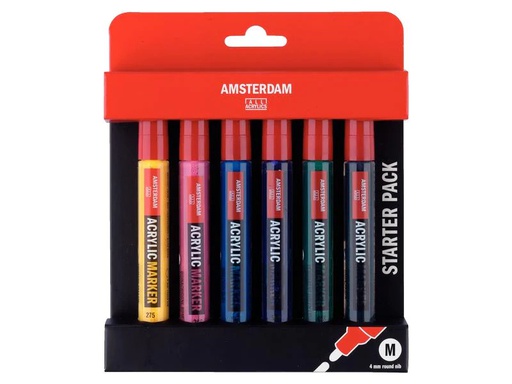 [90135923 1174053] Amsterdam Acrylmarker Starter Set 6 Stück