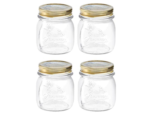 [90136093 969505] Bormioli Rocco Einmachglas Quattro Stagioni 250 ml, 4 Stück 
