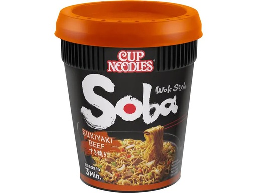 [90136255 932728] Nissin Food Becher Soba Cup Sukiyaki Rind 89 g