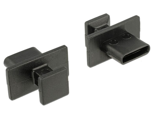 [90136537 599307] Delock Blindstecker USB-C 10 Stück Schwarz grossem Griff