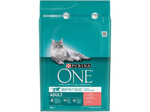 [90136595 591191] Purina ONE Trockenfutter Adult Lachs &amp; Vollkorn, 3 kg