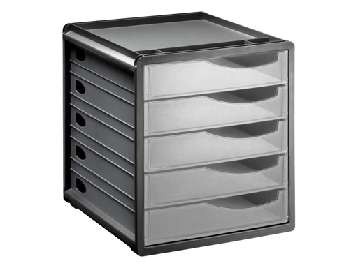 [90136696 515131] Rotho Schubladenbox Spacebox 5 Grau