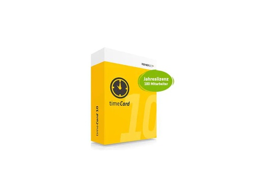 [90137088 1145380] Reiner SCT Zeiterfassung Mitarbeiterlizenz timeCard 10 1 Jahr für 100u