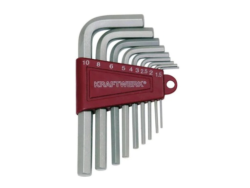 [90137134 263196] Kraftwerk Winkelschlüssel-Set 1.5-10 mm Innensechskant