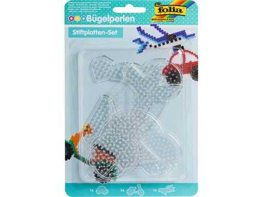 [90137297 1094703] Folia Bügelperlen Platten Stiftplatten-Set Weiss