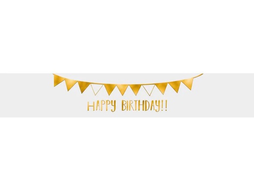 [90137310 676581] URSUS Banderole Happy Birthday aus Transparentpapier