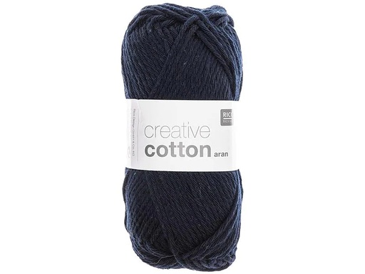[90137387 1156784] Rico Design Wolle Creative Cotton Aran 50 g, Marineblau