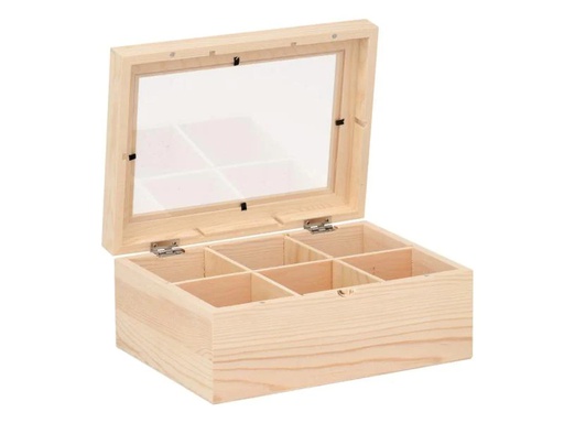 [90137444 573975] Glorex Holzartikel 22 x 16 x 9 cm Teebox