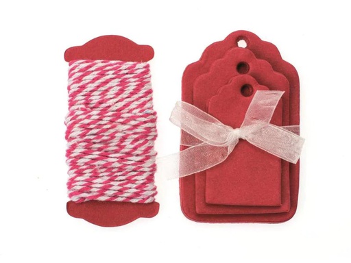 [90137509 628602] Glorex Geschenkanhänger Etikette, Rot