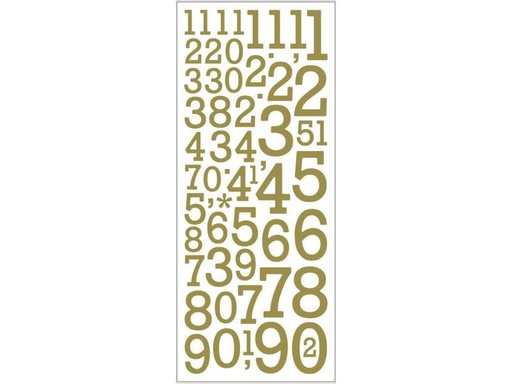 [90138183 711496] Creativ Company Metallic Sticker Zahlen 1 Blatt, Gold