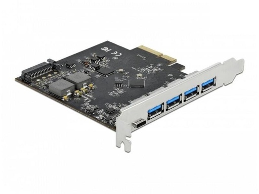 [90138618 1158452] Delock PCI-Express-Karte USB 3.1 Gen2 - 1x USB-C + 4x USB-A