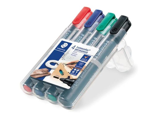 [90138653 914821] Staedtler Permanent-Marker Lumocolor 352 4er-Set, permanent