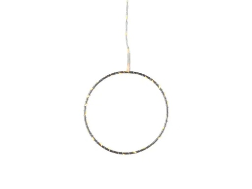 [90139148 1026153] Sirius Fensterhänger Liva Kreis, 80 LEDs, Ø 25 cm, Silber