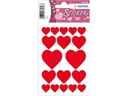 Herma Stickers Motivsticker Rote Herzen 54 Stück Rot