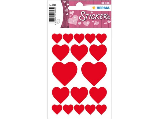 [90139193 1161067] Herma Stickers Motivsticker Rote Herzen 54 Stück Rot