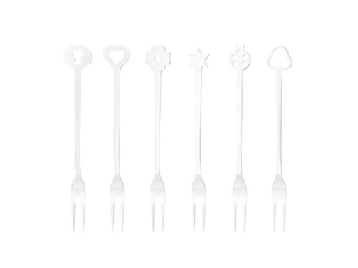 [90139459 726578] Sambonet Gabel-Set Porta Fortuna 6-teilig, Silber