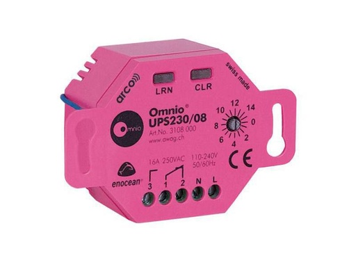 [90139682 237612] Omnio Funk-UP-Schaltaktor EnOcean UPS230/08 1-Kanal