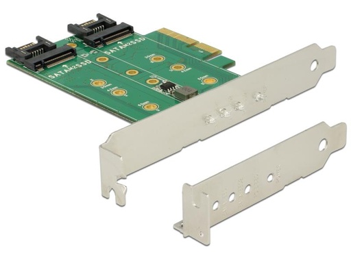 [90139900 603291] Delock Host Bus Adapter Controller PCIe - M.2, 2xSATA 1xNVMe