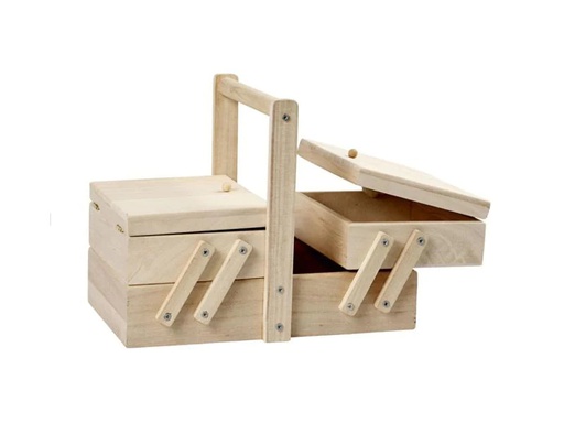 [90140206 656838] Creativ Company Holzartikel 24 cm Nahkästchen