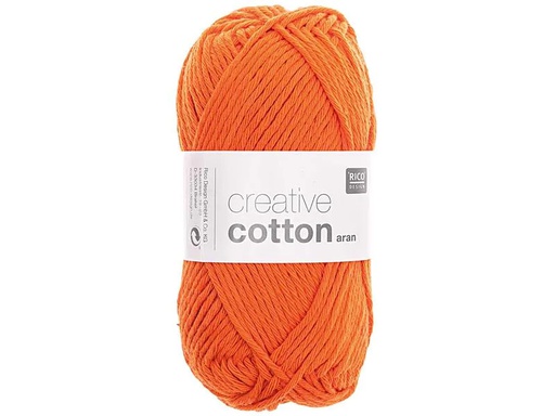 [90140207 945268] Rico Design Wolle Creative Cotton Aran 50 g Orange