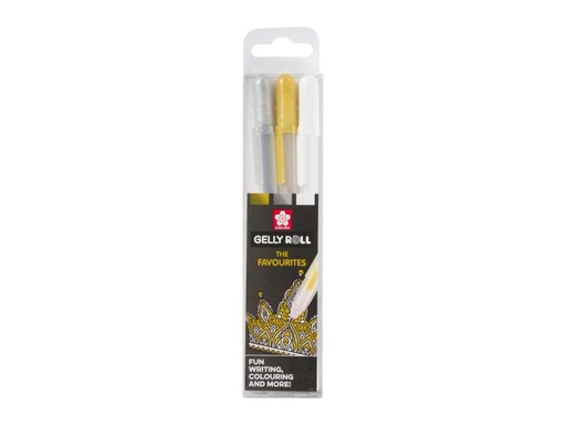 [90140318 995771] Sakura Gelschreiber Gelly Roll 3er-Set, Mehrfarbig