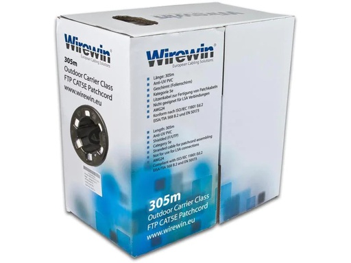 [90140502 210593] Wirewin Rangierkabel VKBOX OUTDOOR 305.0 Cat 5e, FTP, 305 m, Schwarz