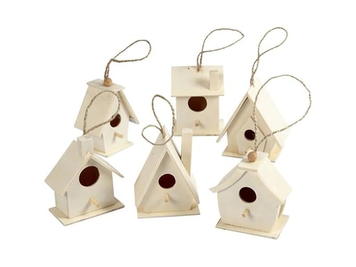 [90140505 656904] Creativ Company Holzartikel 7 cm Vogelhaus