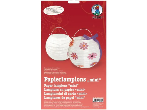 [90140815 1097354] URSUS Lampion Ø 10 cm Weiss, 6 Stück