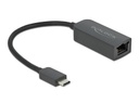 Delock Netzwerk-Adapter USB-C – RJ45 2.5Gbps schwarz, kompakt