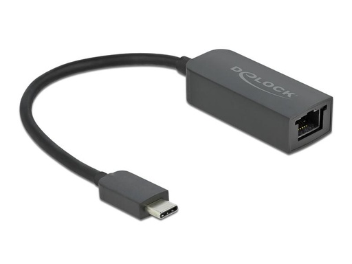 [90140949 1173808] Delock Netzwerk-Adapter USB-C – RJ45 2.5Gbps schwarz, kompakt