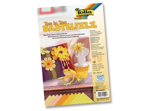 [90141396 599607] Folia Bastelfilz Ton in Ton Gelb