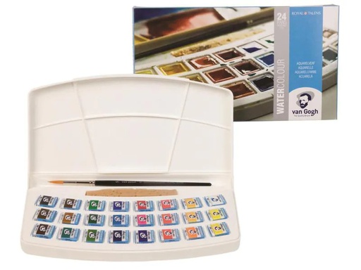 [90141572 995793] Van Gogh Aquarellfarbe Malkasten 24er-Set, Mehrfarbig