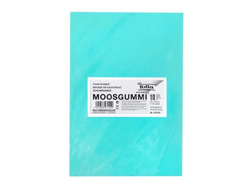 [90141748 599548] Folia Moosgummi-Set 10 Stück, Smaragdgrün