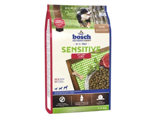 [90141825 562081] Bosch Tiernahrung Trockenfutter Sensitive Lamm &amp; Reis, 3 kg