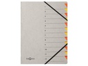Pagna Ordnungsmappe A4 Easy Grey Grau; Orange, 12 Fächer