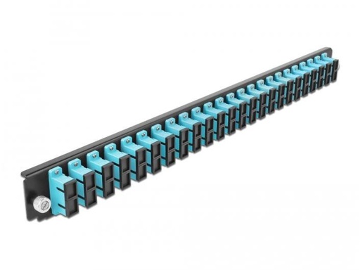 [90142069 1142985] Delock Verteilerplatte Frontblende 24 Port SC Duplex OM3 MM aqua
