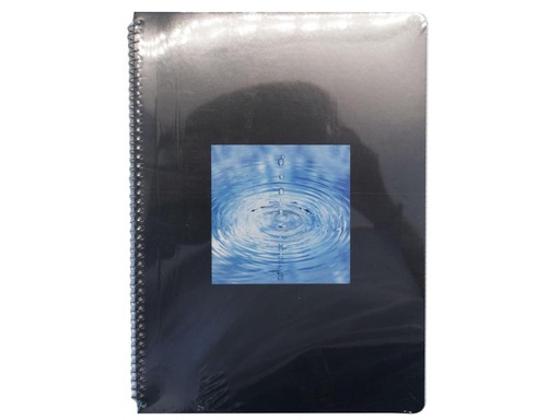 [90142125 879918] Office Spiralblock A4 50 Blatt, Kariert, Schwarz