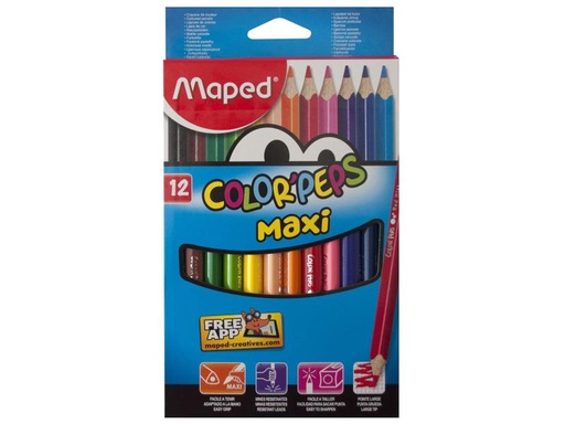 [90142127 683342] maped Farbstifte Color Peps Maxi 12 Stück