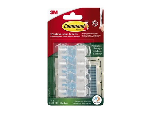 [90001398 589118] Command Haken Command Outdoor Transparent, 8 Haken