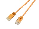 SLIM Slimpatchkabel RJ-45 - RJ-45, Cat 6, UTP, 3 m, Orange