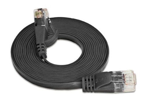 [90142700 413869] SLIM Slimpatchkabel RJ-45 - RJ-45, Cat 6, UTP, 0.15 m, Schwarz