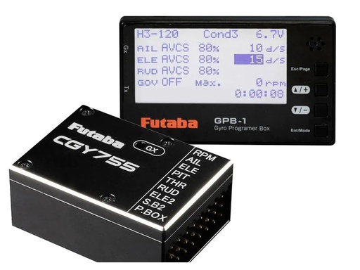 [90142773 1128493] Futaba Flybarless-System CGY-755 3-Achs mit Programmierbox