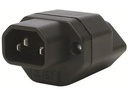 STEFFEN Adapterstecker C14 - T13 Schwarz